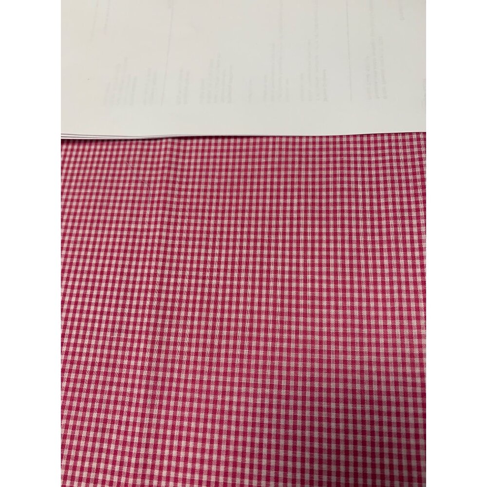 Pink & White Gingham Cotton Fabric 1/2 Yard 44" Wide Sewing Crafts Quilting
